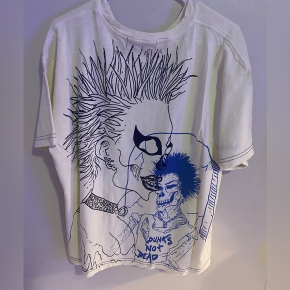 Ed Hardy X Siberia Hills Punks Not Dead Zombie Large Tee Shirt - Picture 2 of 7